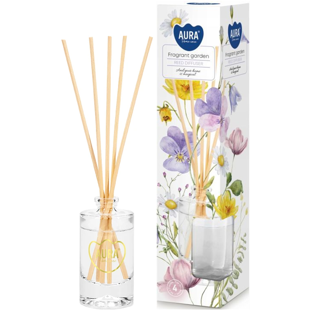 Odorizant difuzor cu 5betisoare Fragrant Garden 45ml - AURA