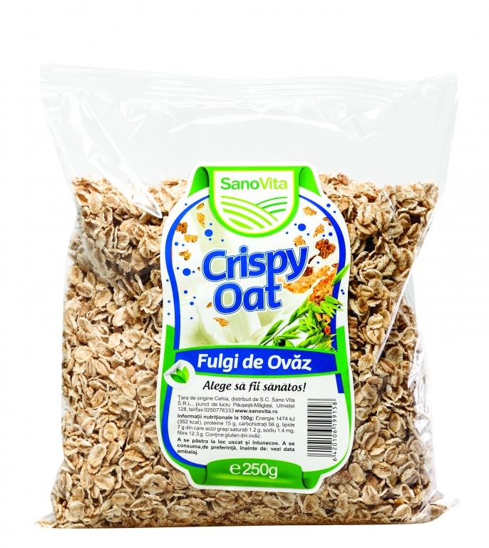 Fulgi ovaz crispy 250g - SANOVITA