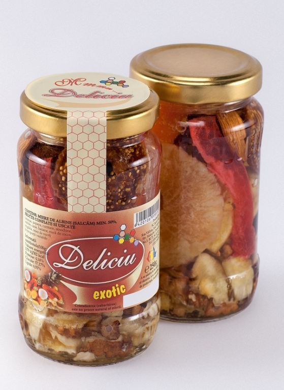 Miere salcam cu fructe uscate nuci Deliciu 250g - JAJIN