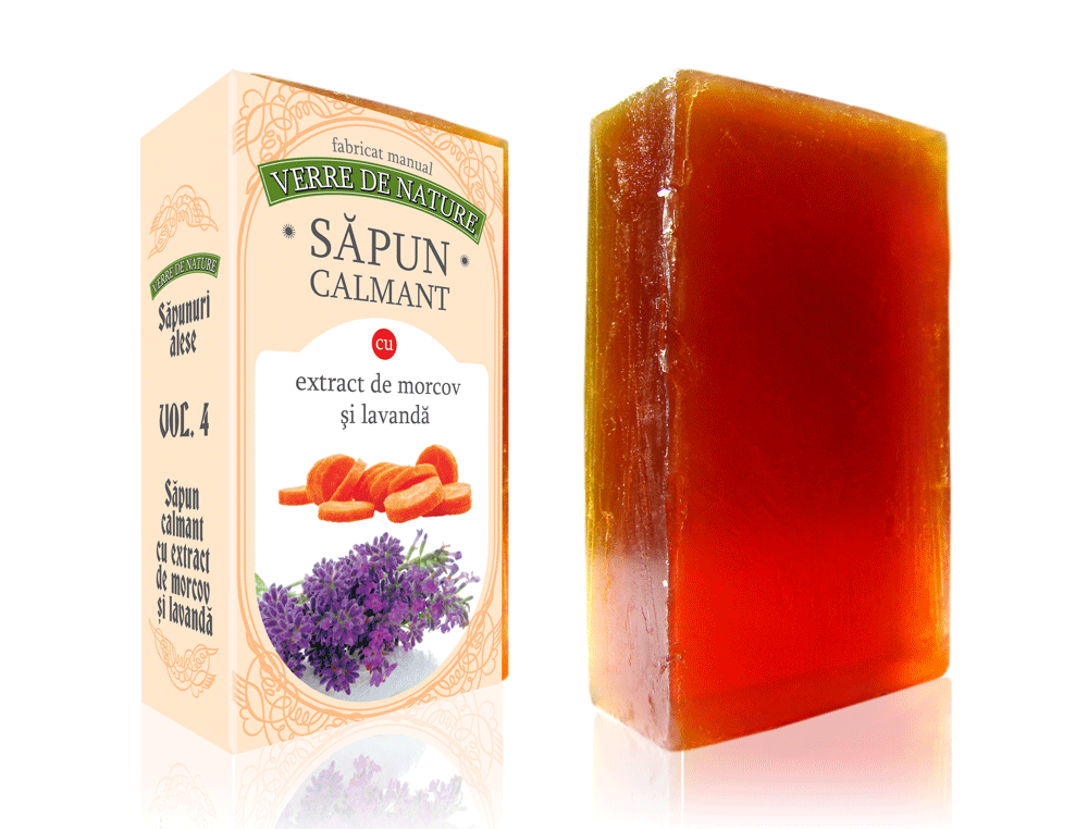 Sapun Calmant morcov lavanda 100g - VERRE DE NATURE