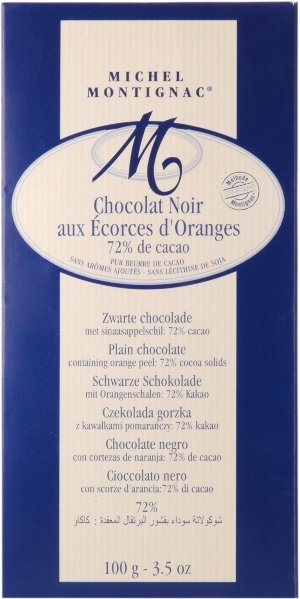 Ciocolata neagra 72% coaja portocale eco 100g - MONTIGNAC