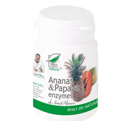 Ananas papaya enzime 60cps - MEDICA