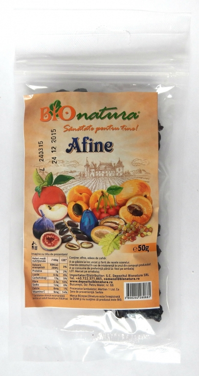 Afine uscate 50g - BIONATURA