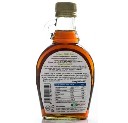 Indulcitor sirop artar grad A eco 250g - BIO ALL GREEN