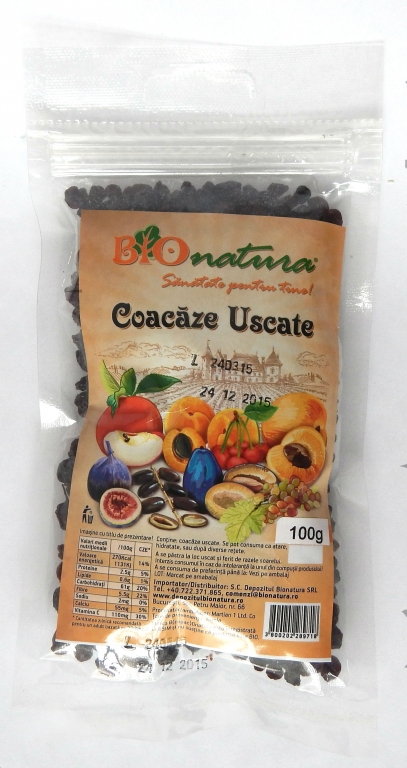 Coacaze uscate 100g - BIONATURA