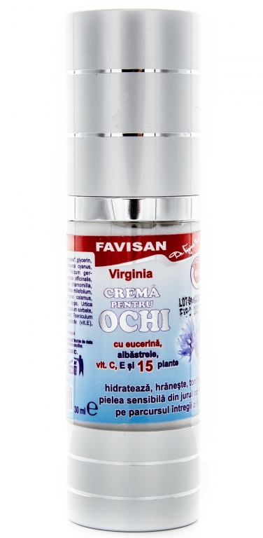 Crema ochi eucerina albastrele C E 15plante Virginia 30ml - FAVISAN