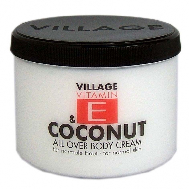 Crema corp E cocos 500ml - VILLAGE COSMETICS